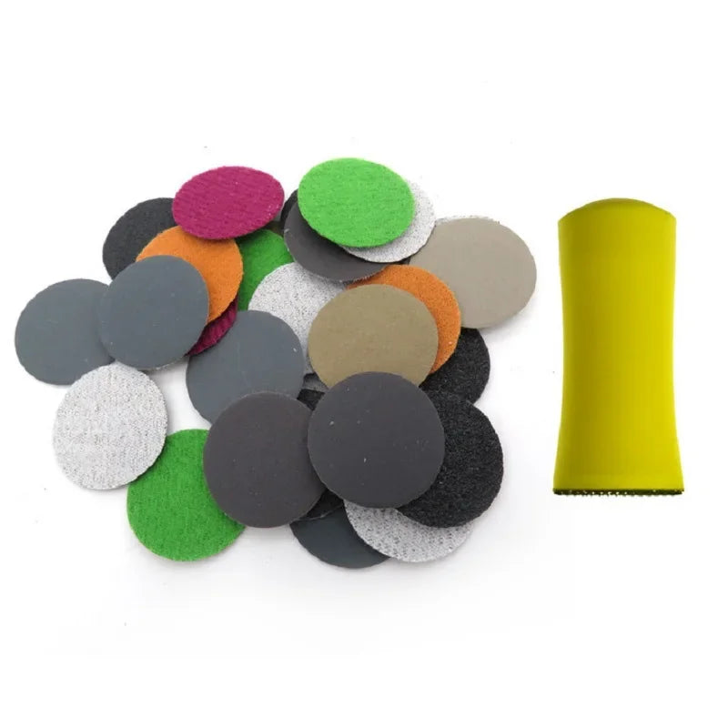 1-Inch Hand Sanding Block with Sanding Discs