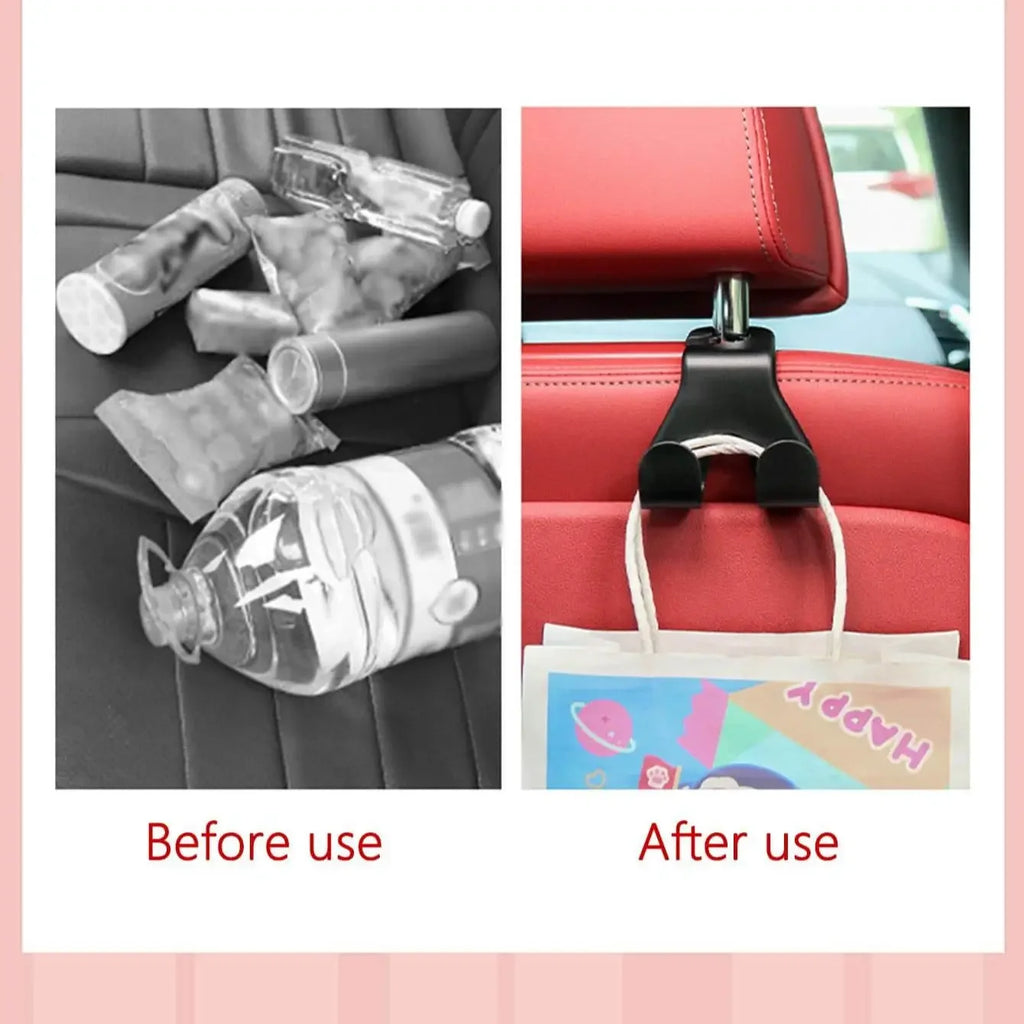 2pcs Car Seat Back Hook Multi Functional Rear Headrest Car Phone Holder Hook Automotive Accessories