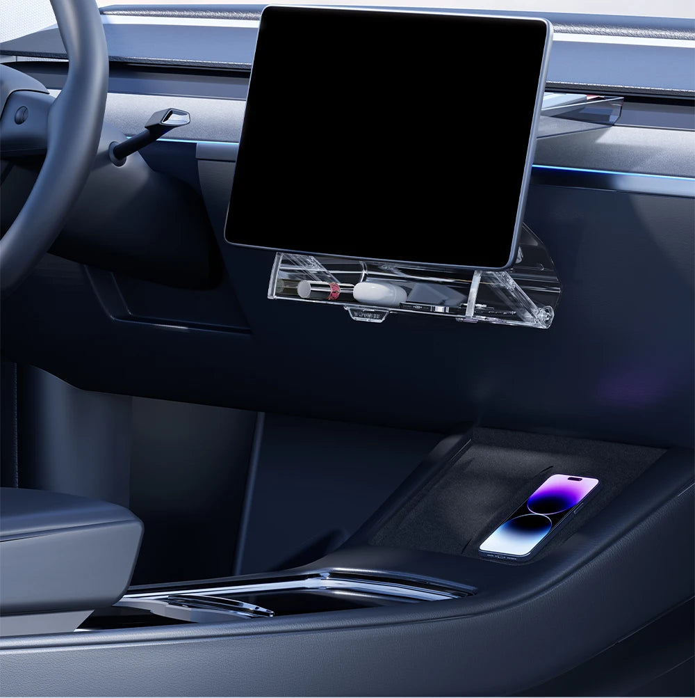 Magnetic Under Screen Storage Box for Tesla Model 3, Y and YL