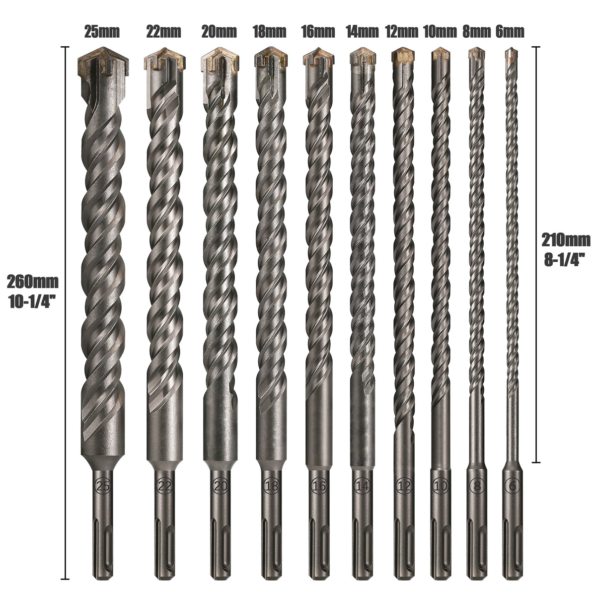 Extended Cross Electric Hammer Drill 110-500mm SDS Plus Through Wall Reinforced Concrete Hard Alloy Four Blade Impact Drill Bit