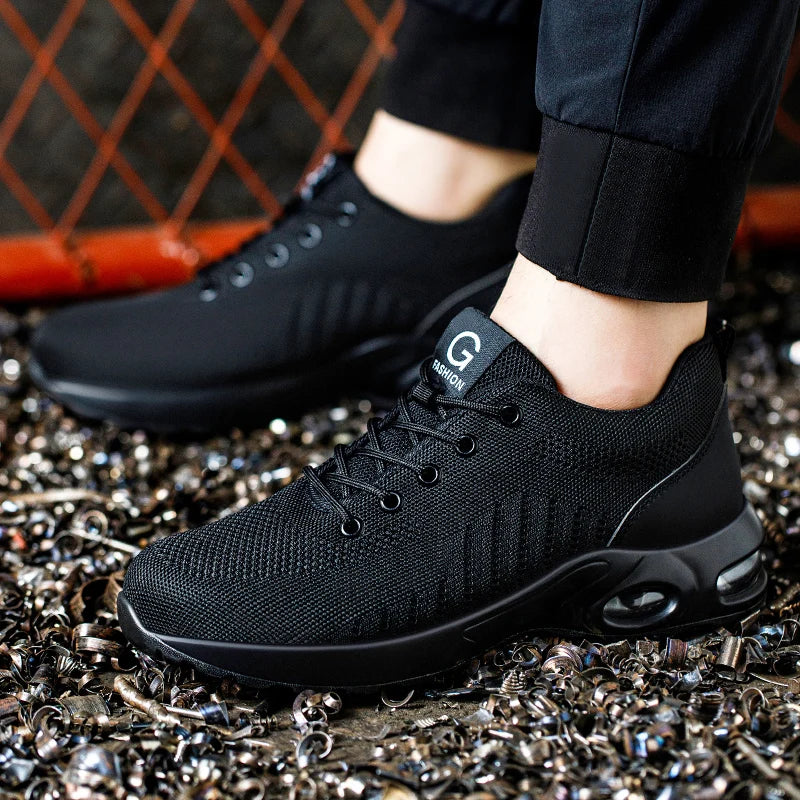 Men's Steel Toe Anti-Smash Work Sneakers & Tactical Boots - image 3