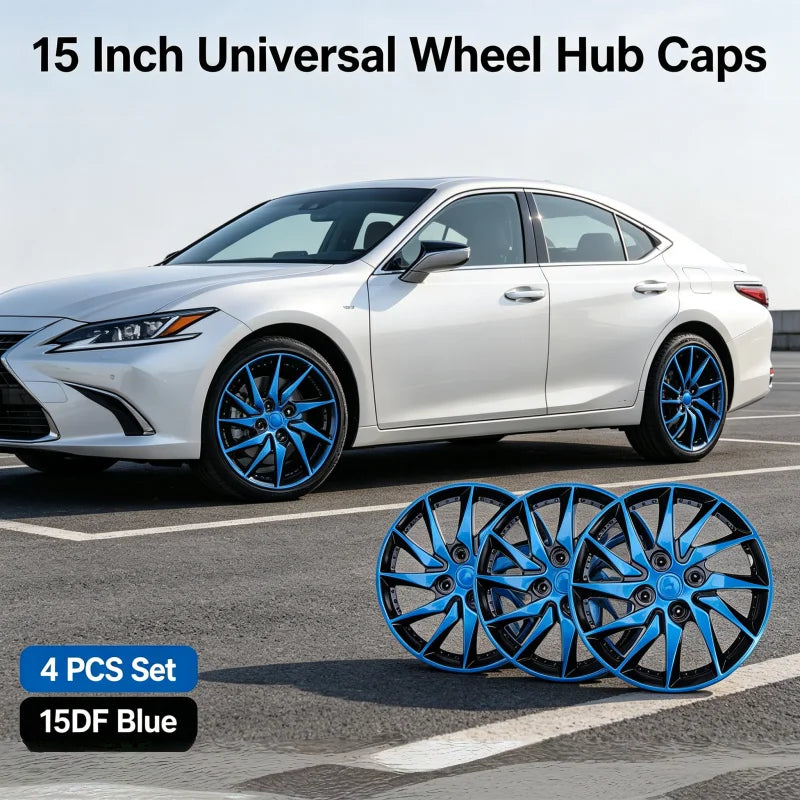15-Inch Universal Wheel Covers, Sporty Red/Blue, 4-Pack - image 5
