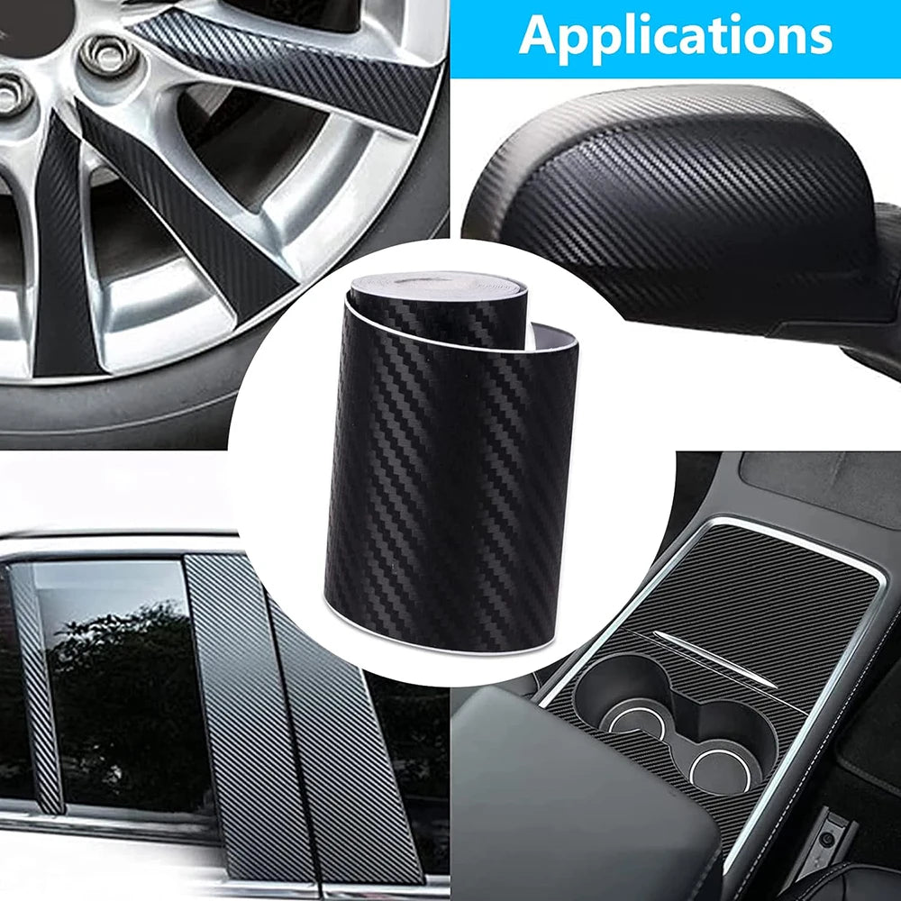 Carbon Fiber Automotive Tape Car Door Edge Guards Anti Collision Film Scratch Protector Strip