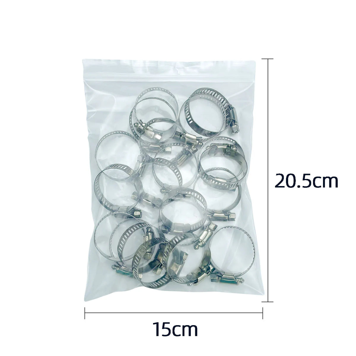 20/60-Piece Stainless Steel Hose Clamp Assortment Kit