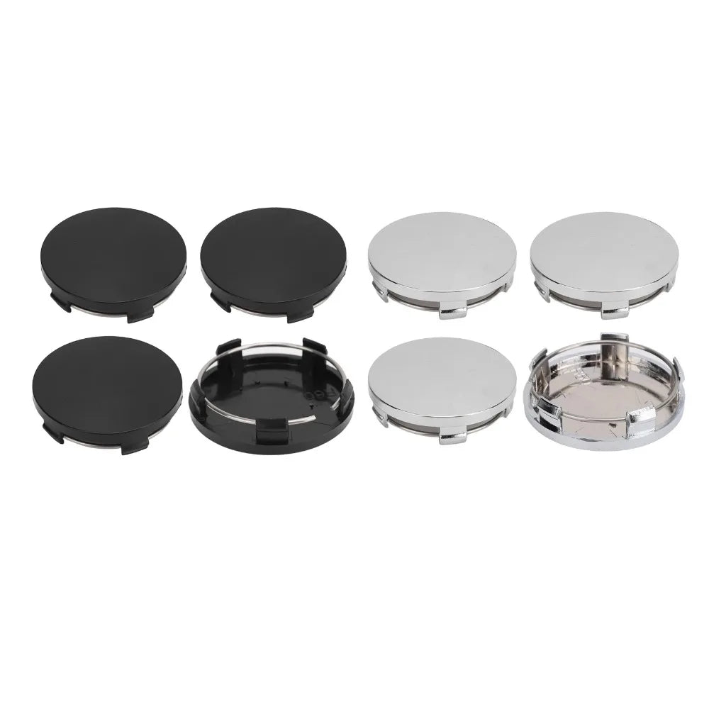 60mm ABS Snap-In Wheel Center Caps, Universal 4-Pack - image 2