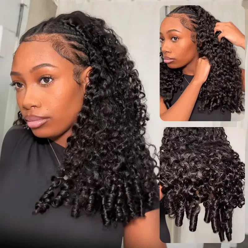 Burmese Curly Human Hair Wig, 13x4 Transparent Lace Front, Pre-Plucked
