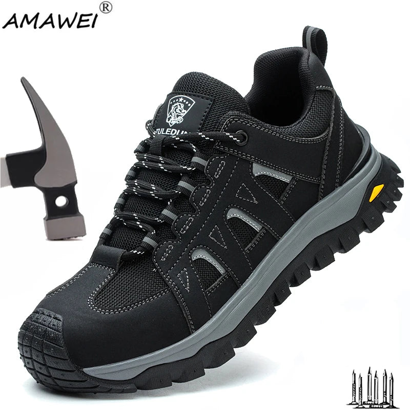Men's Lightweight Steel Toe Slip-Resistant Work Boots