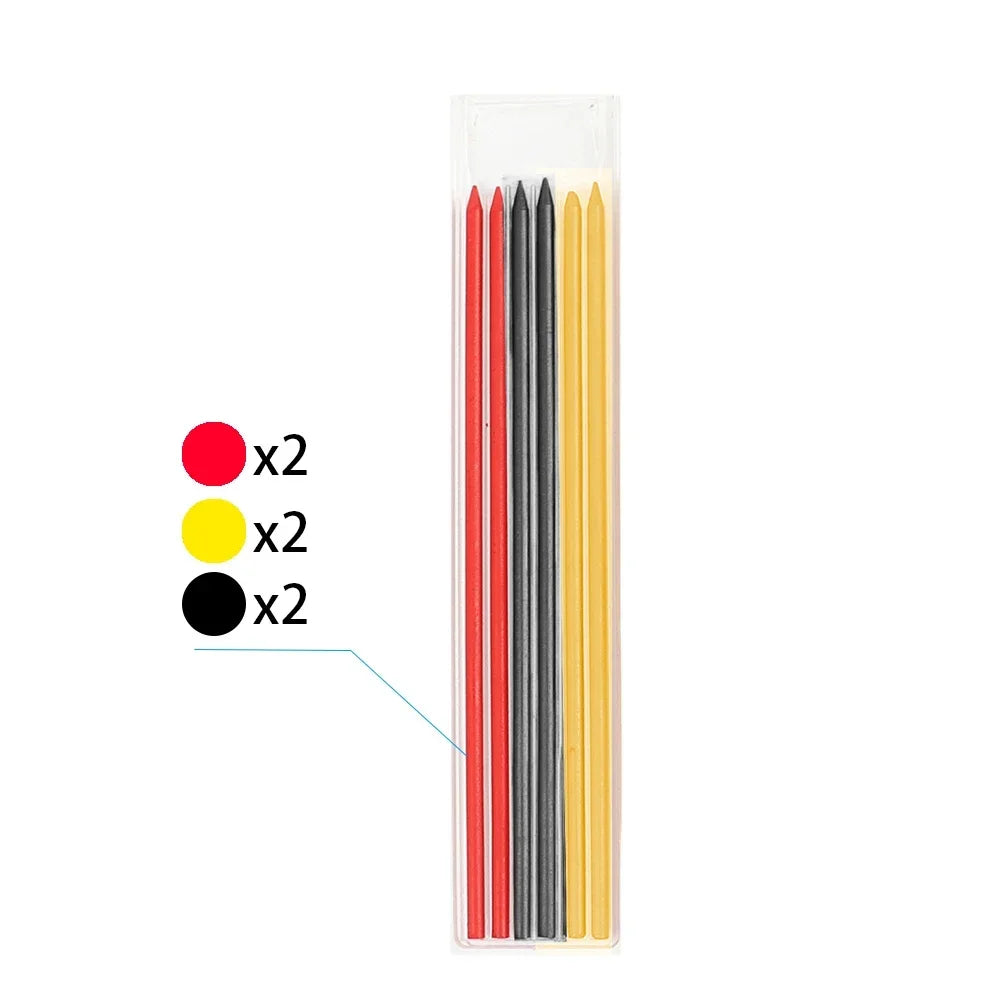 3-Color Carpenter Pencil Set with Sharpener & Refills - image 12