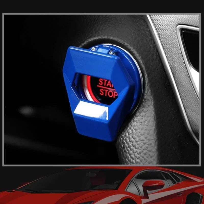 Car Engine Start Stop Switch Button Protective Cover, Anti Scratch Car Interior Design Car Product Accessories