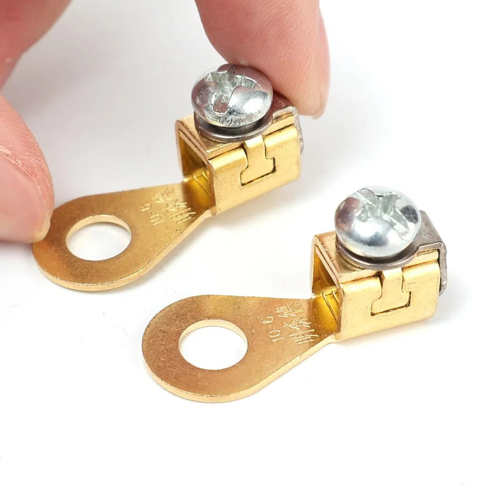 Solderless Copper Battery Cable Terminal Connectors, 6mm Hole