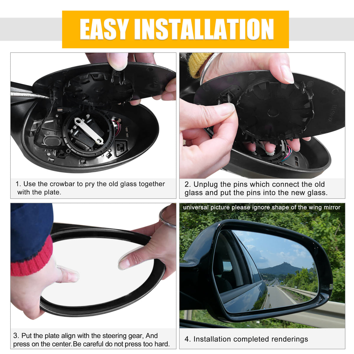 Heated Left Side Mirror Glass GMC Sierra/Chevy Silverado 2007-2014 - image 12
