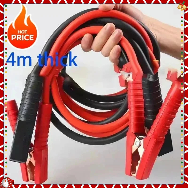 Suitable for Cars/SUVs/Trucks | Emergency Jump Start | Quick Start Booster Cables 4m 2000A Heavy-Duty Car Battery Jumper Cables
