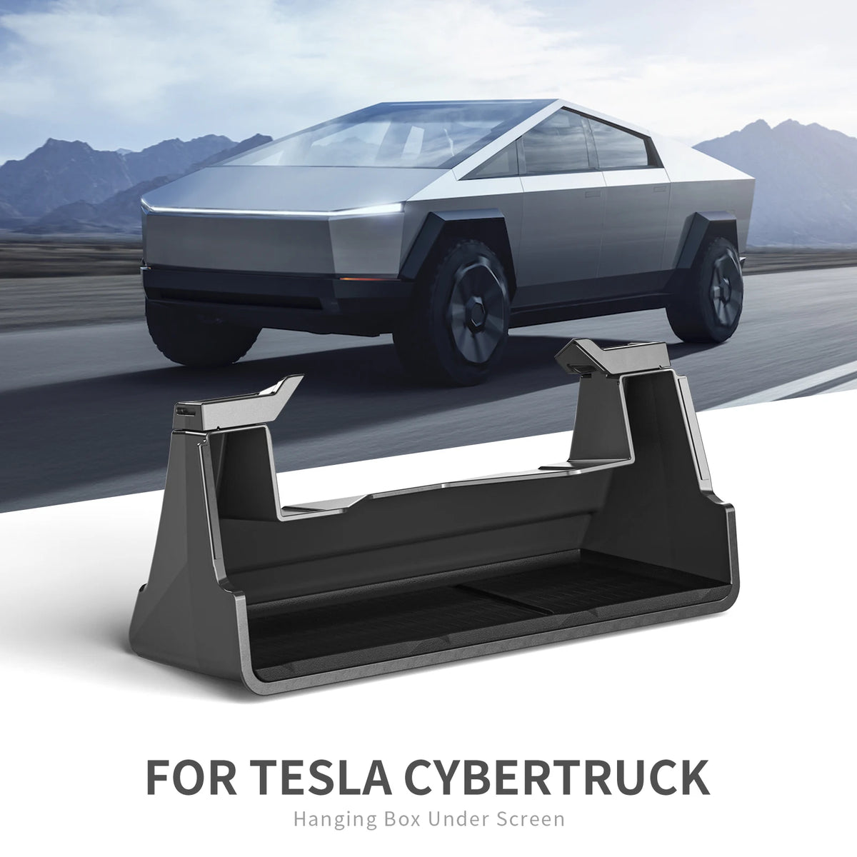 Hidden Storage Tray Under Center Screen for Tesla Cybertruck