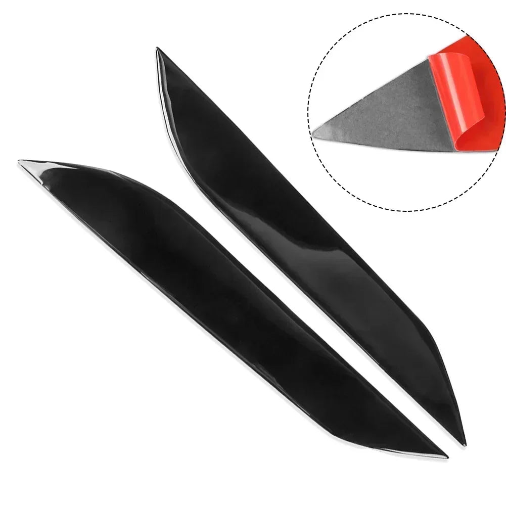 2x For 350Z Z33 2006-09 Headlight Eyebrow Trim Car Front Lamp Eyelids Trim Sticker Headlamp Eyebrow Molding Decor Set