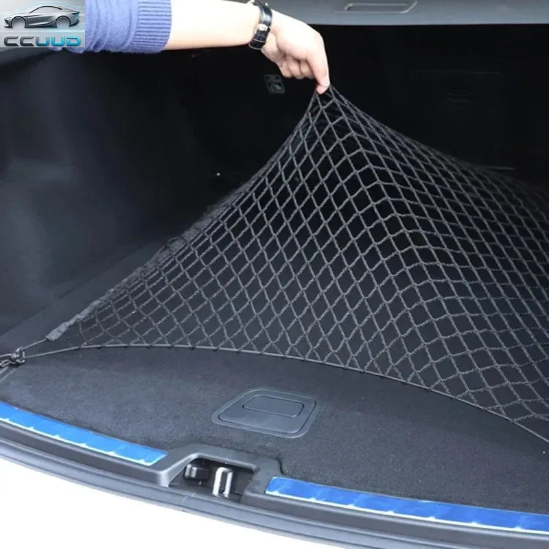 Nylon Car Rear Cargo Net Trunk Storage Organizer - Durable Net for Vehicle Trunk Organization