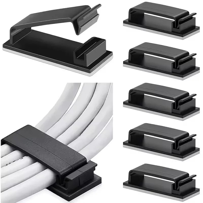 Self-Adhesive Cable Manager Clamp – Wire Winder Clips