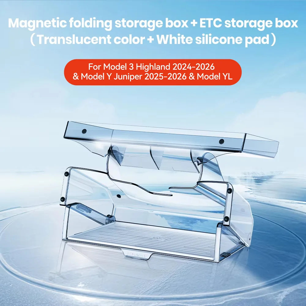 Magnetic Under Screen Storage Box for Tesla Model 3, Y and YL