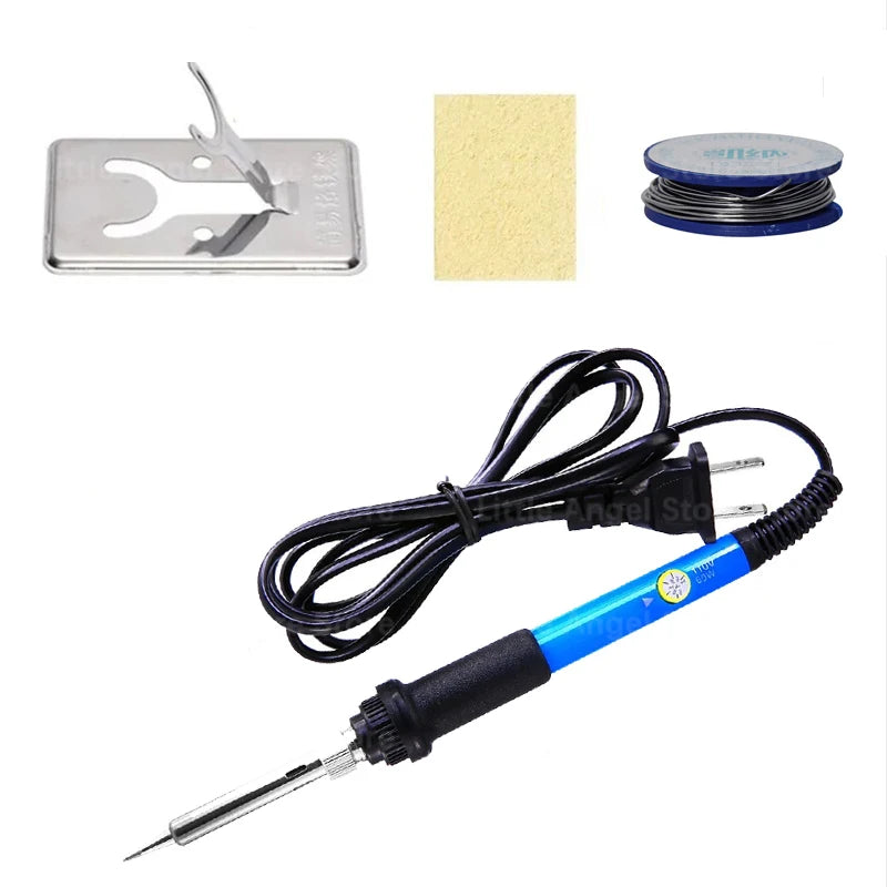60W Adjustable Temperature Electric Soldering Iron Set, 110V/220V