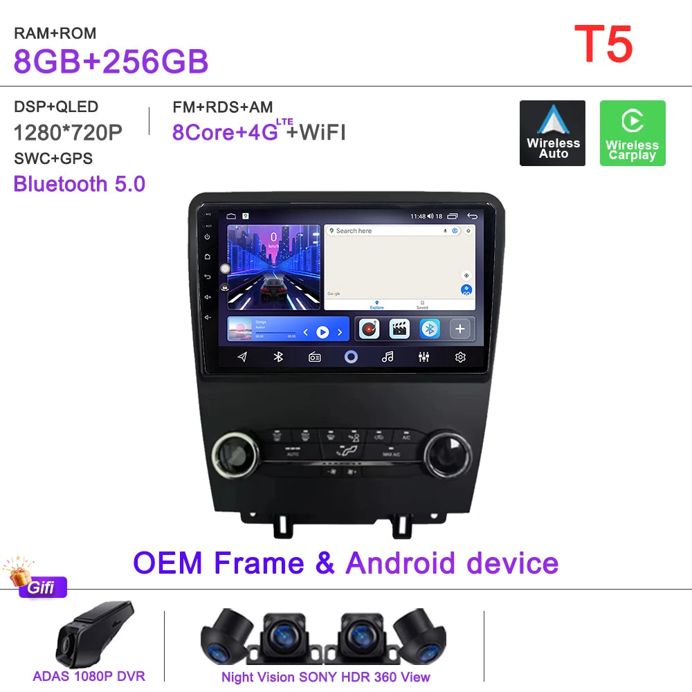 Ford Mustang 10-Inch Android CarPlay GPS Player (2010-2014) - image 14