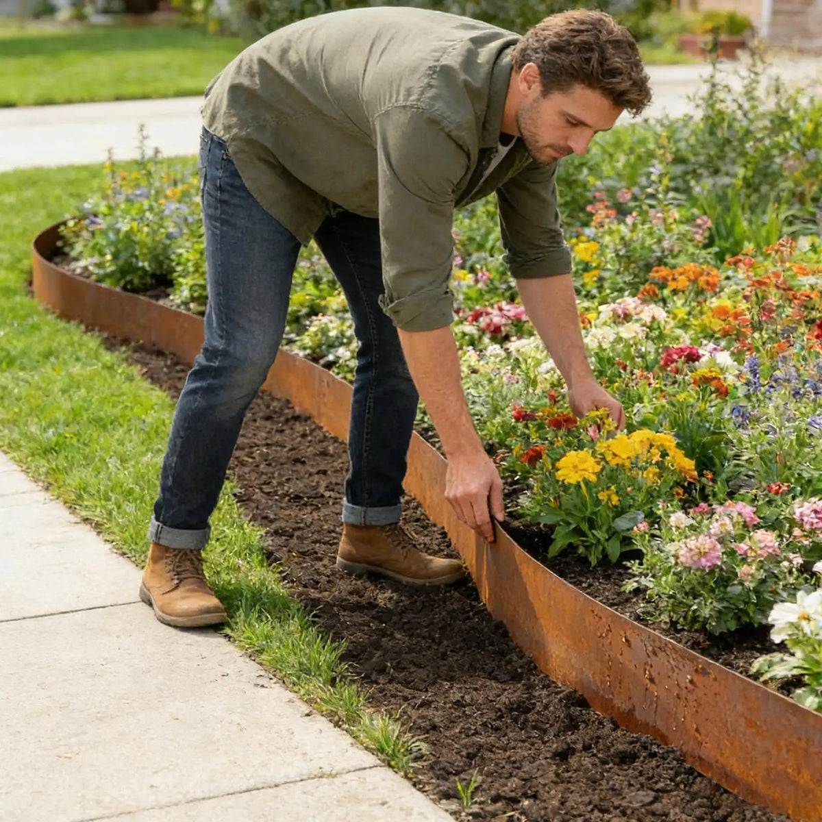 Tall Metal Steel Garden Border Edging – Weather Resistant