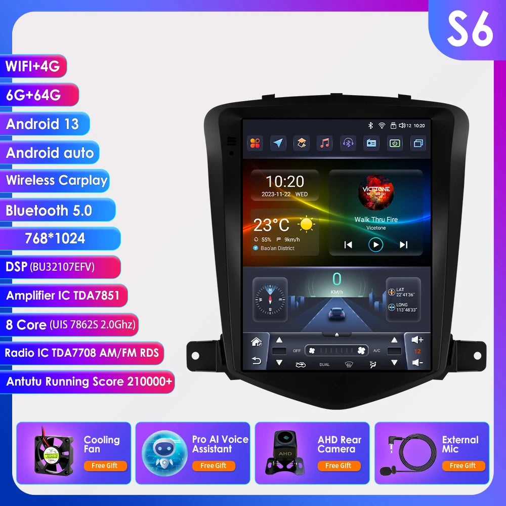 9.7" Android Car Radio for Chevrolet Cruze 2008-2012 GPS CarPlay - image 11