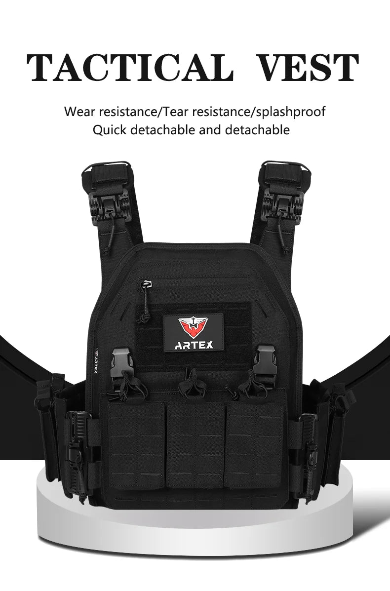 Artex 6094 Quick-Detach Laser-Cut Tactical Vest (Black) - image 7
