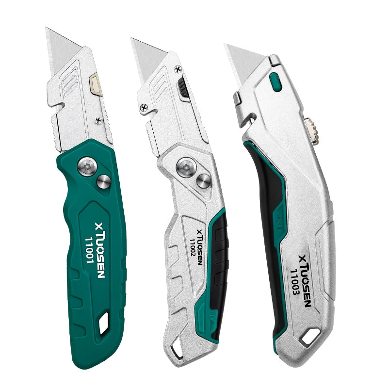 Aluminum Alloy Multifunctional Utility Knife Heavy Duty Box Cutter with Stainless Steel Blade for DIY ，Office