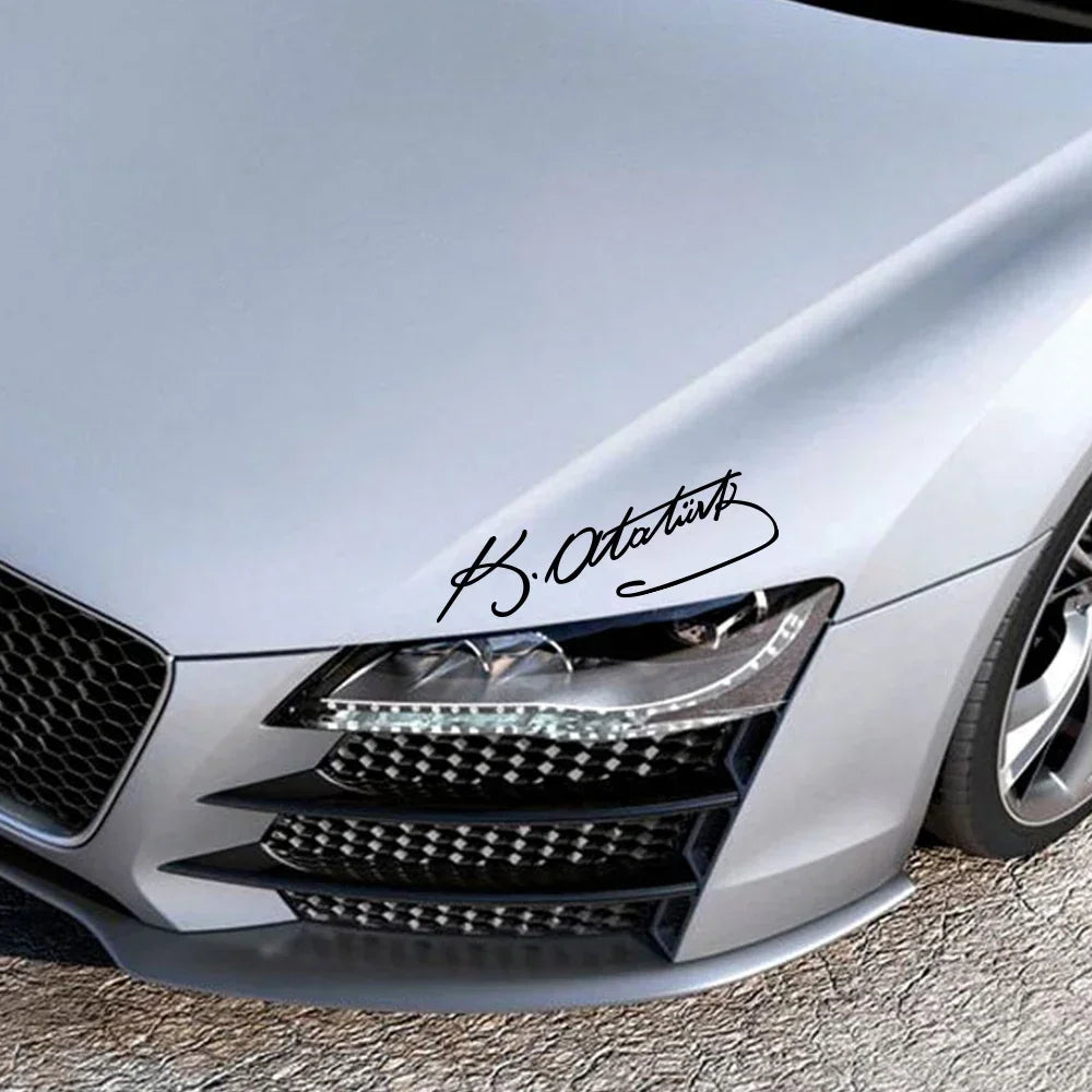 Signature Script Vinyl Car Sticker, Scratch-Resistant Decal - view 8