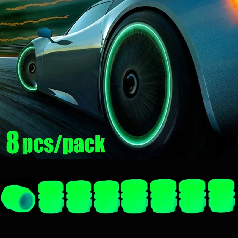 Glow in Dark Tire Valve Caps - Luminous Car Wheel Stem Covers - image 12