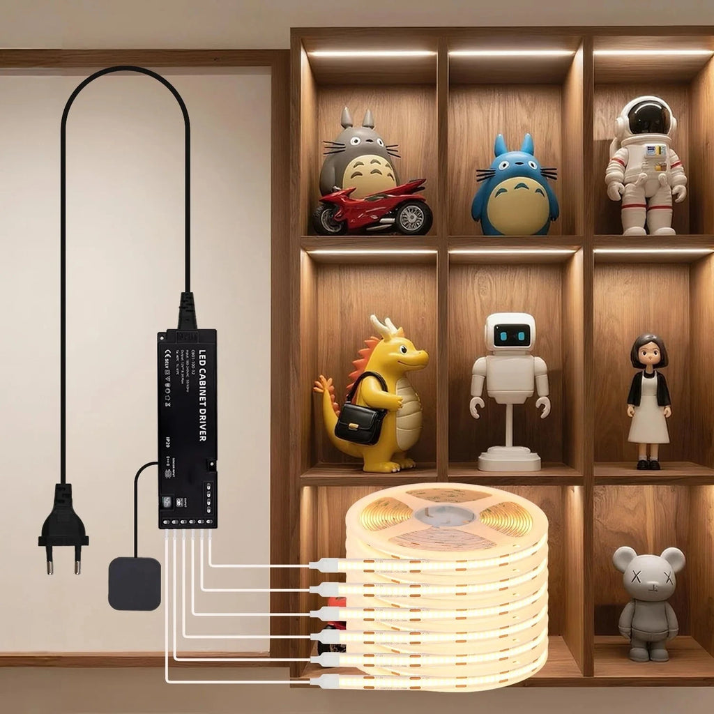 COB LED Closet & Bookcase Strip Lamp – Dimmable Touch