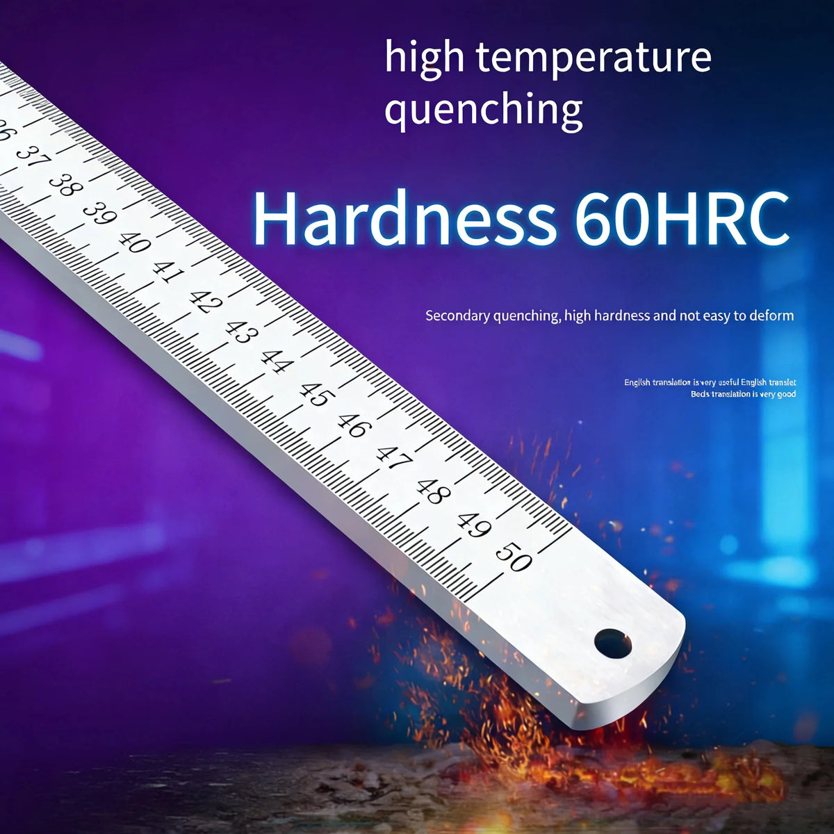 Tempered 5mm Stainless Steel Ruler – Multi-Purpose Scale