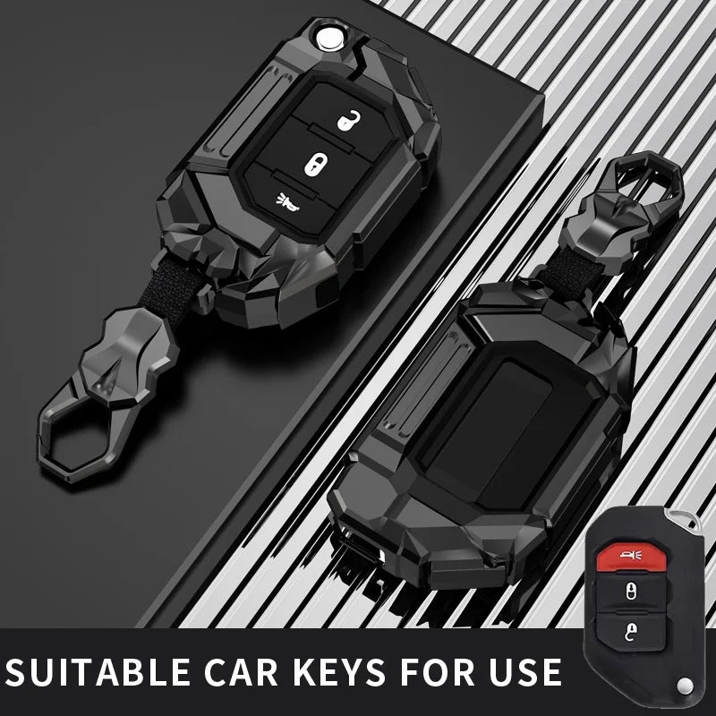 Fit for Jeep Wrangler Car Key Fob Cover Case Dodge Grand Cherokee Gladiator JT Sahara JLU JL Rubicon Robin Hood