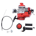 49cc 2-Stroke Pull Start Engine Kit with Throttle Cable and Grips, Red