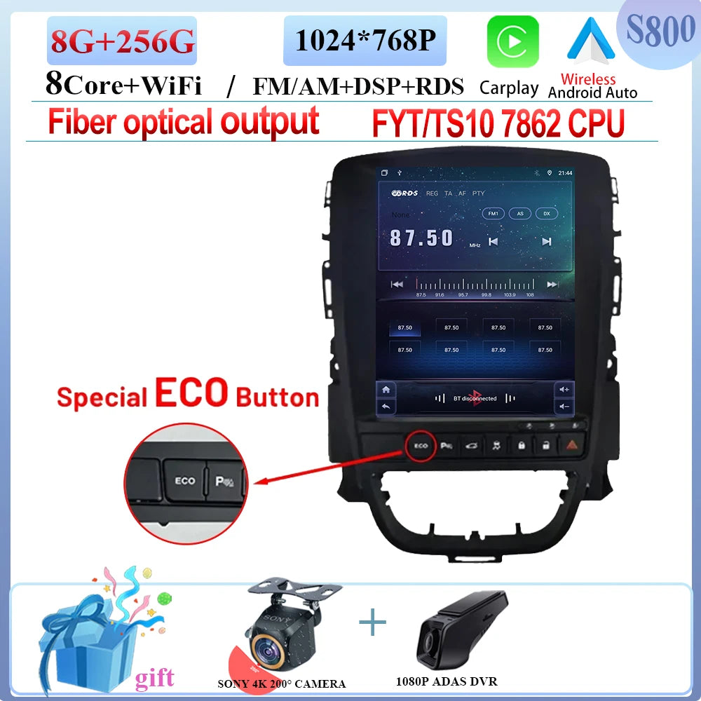 Opel Astra J Car Radio with Android Auto & GPS Navigation (2009-2015) - image 7