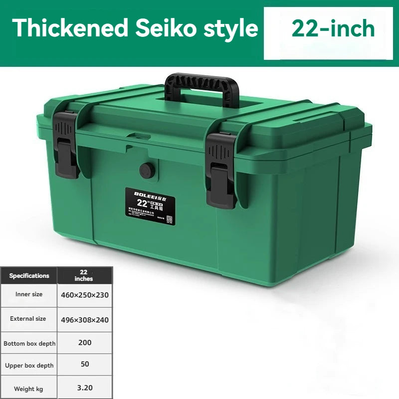 Portable Plastic Tool Box Waterproof Electrician Storage Case Protective Shockproof