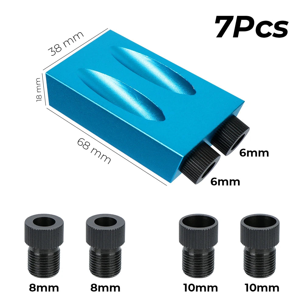 15-Degree Pocket Hole Jig Kit with Drill Bit Set, 7/14/15-Piece