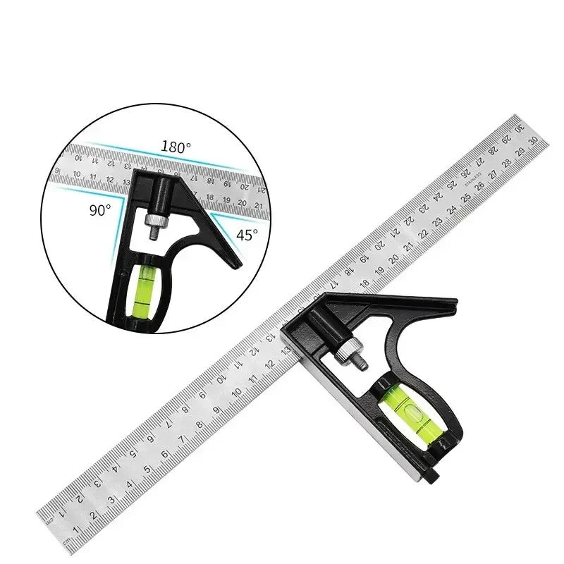 300mm Angle Combination Ruler Square – Woodworking Level