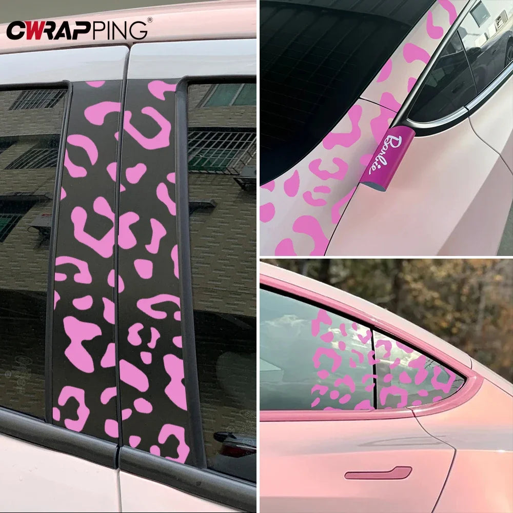 Leopard Print Car Decal Sticker - Waterproof Vinyl Auto Decal
