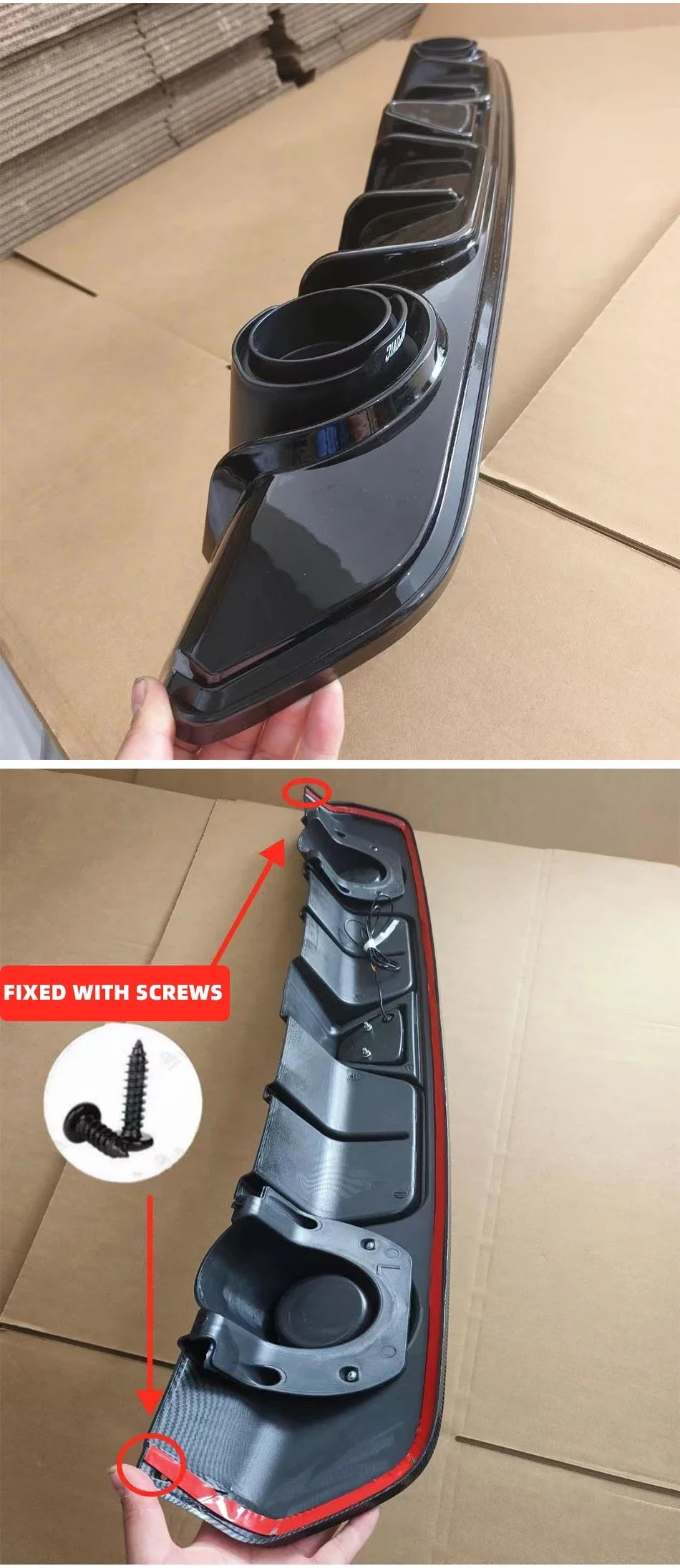 Rear Bumper Diffuser with LED for Nissan Sentra and Sylphy 2020-2022 - view 13