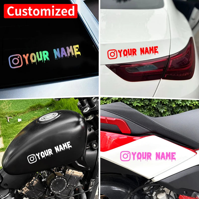 Custom Username Motorcycle Decal, Personalized Waterproof Vinyl - view 6