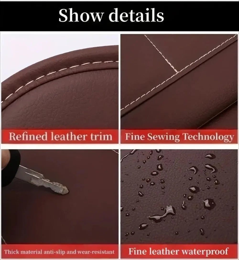 PU Leather Car Seat Back Organizer with Foldable Tray