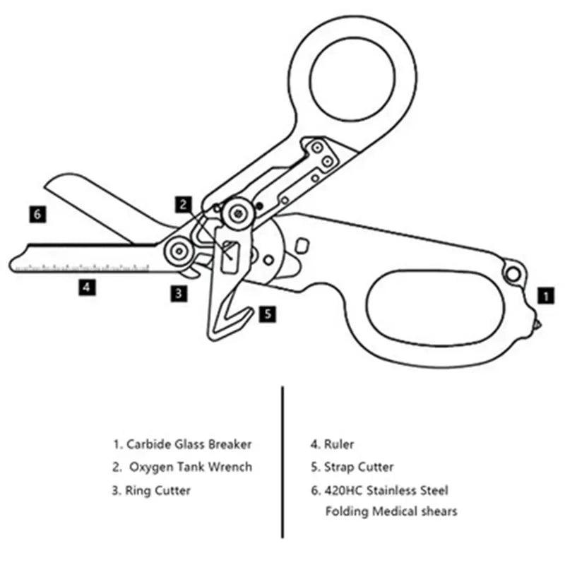6-in-1 Folding Emergency Shears & First Aid Multi-Tool - image 24