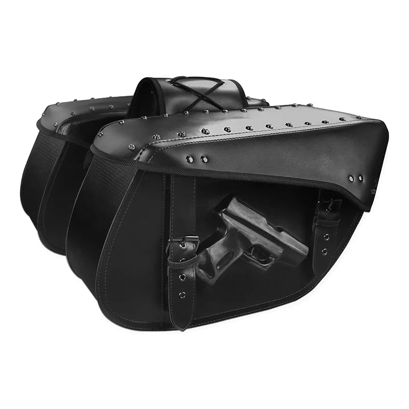 Waterproof PU Leather Motorcycle Saddlebags, Universal - image 8