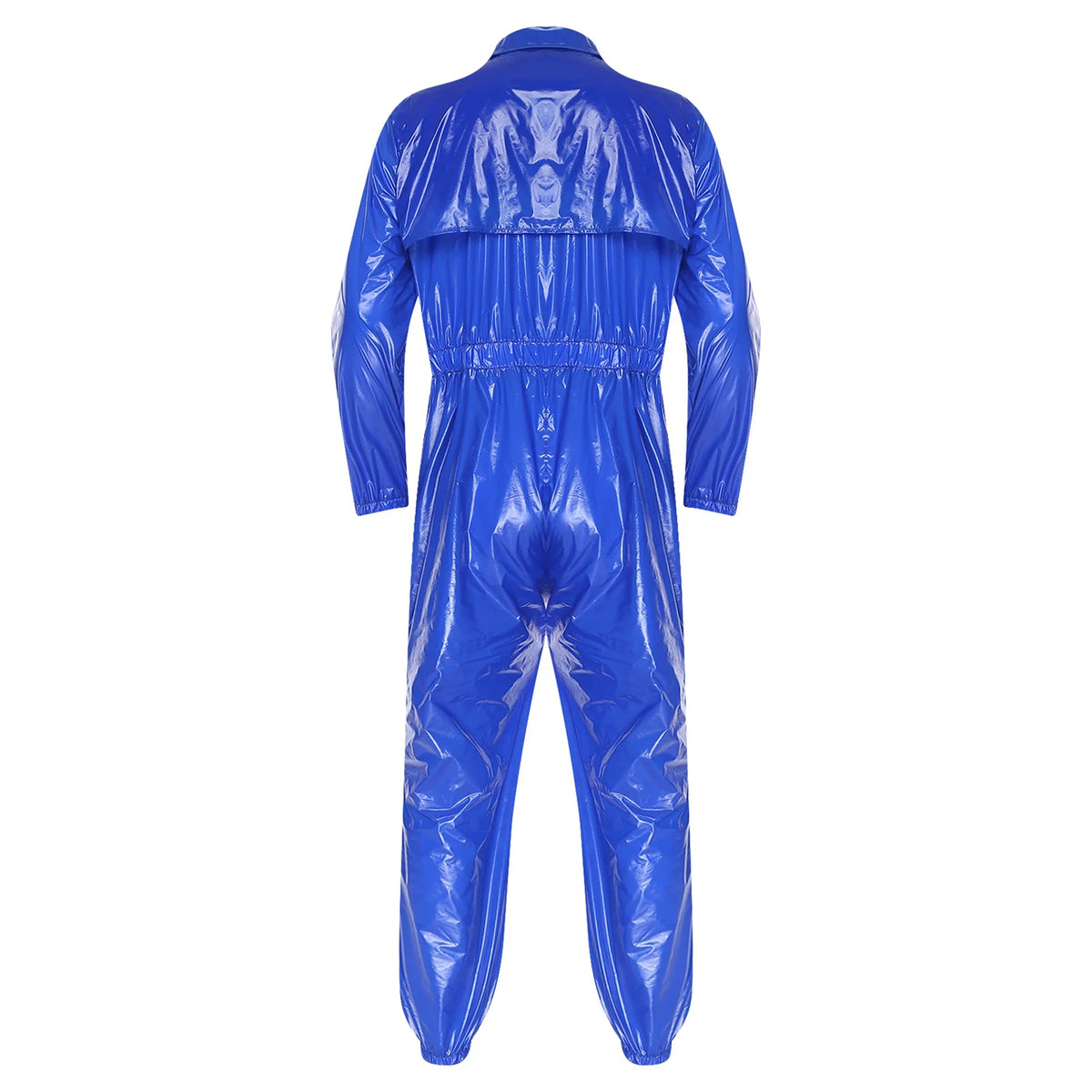 Water Resistant Coveralls for Men with Turn-Down Collar And Elastic Back Design Professional Work Waterproof Jumpsuit