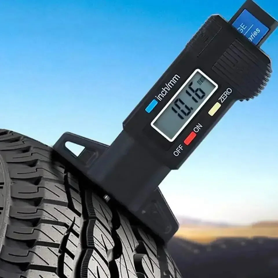 Digital LCD Tire Tread Depth Gauge Caliper 0-25mm Measurer Tool for Car Repair 1PC