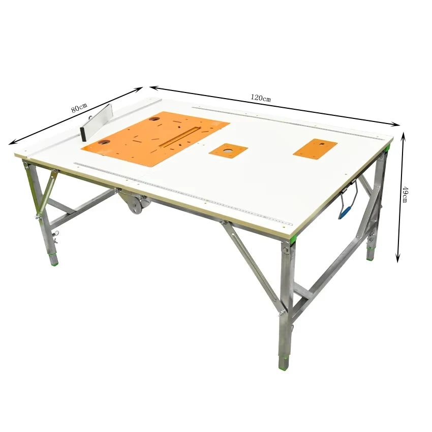 Multifunctional Woodworking Workbench Portable Folding Saw Table for DIY 80x120cm