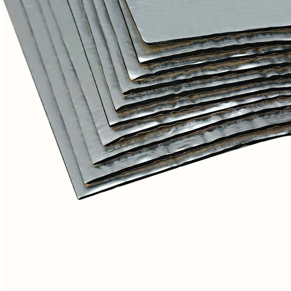 Car soundproofing mats 50 pack, self adhesive heat shield for doors, roof and engine bay