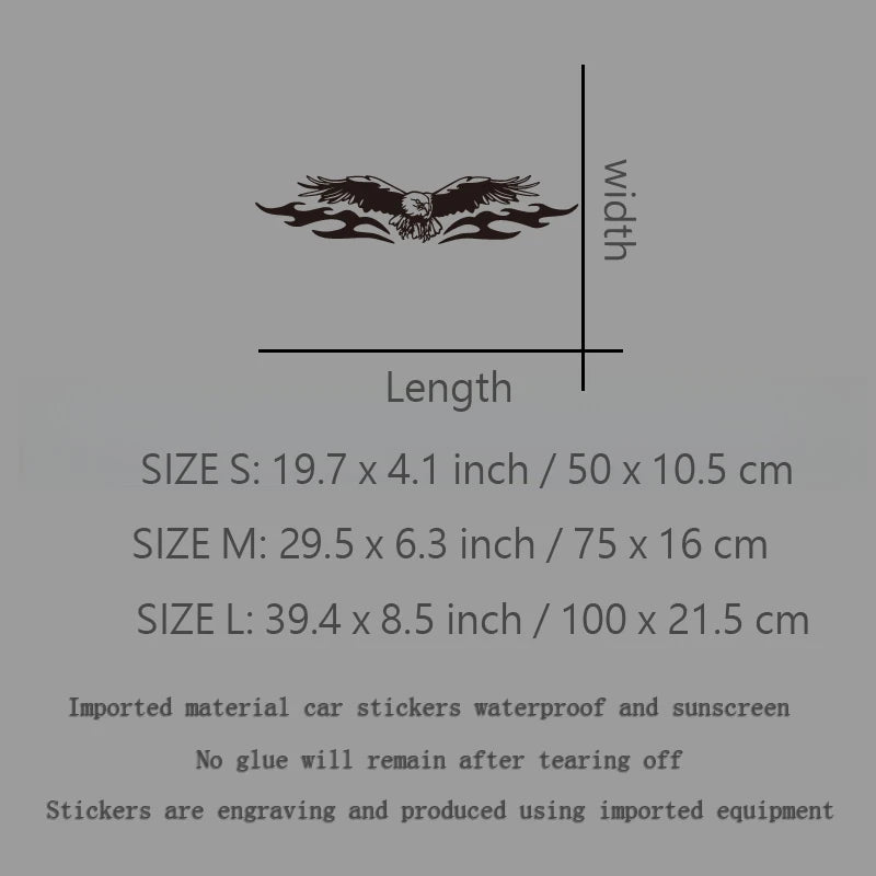 Flying Eagle Car Body Decal for Cars, Trucks, and Motorcycles
