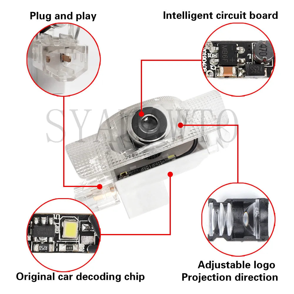 LED Car Door Welcome Light Projector for Toyota Camry Corolla - image 5