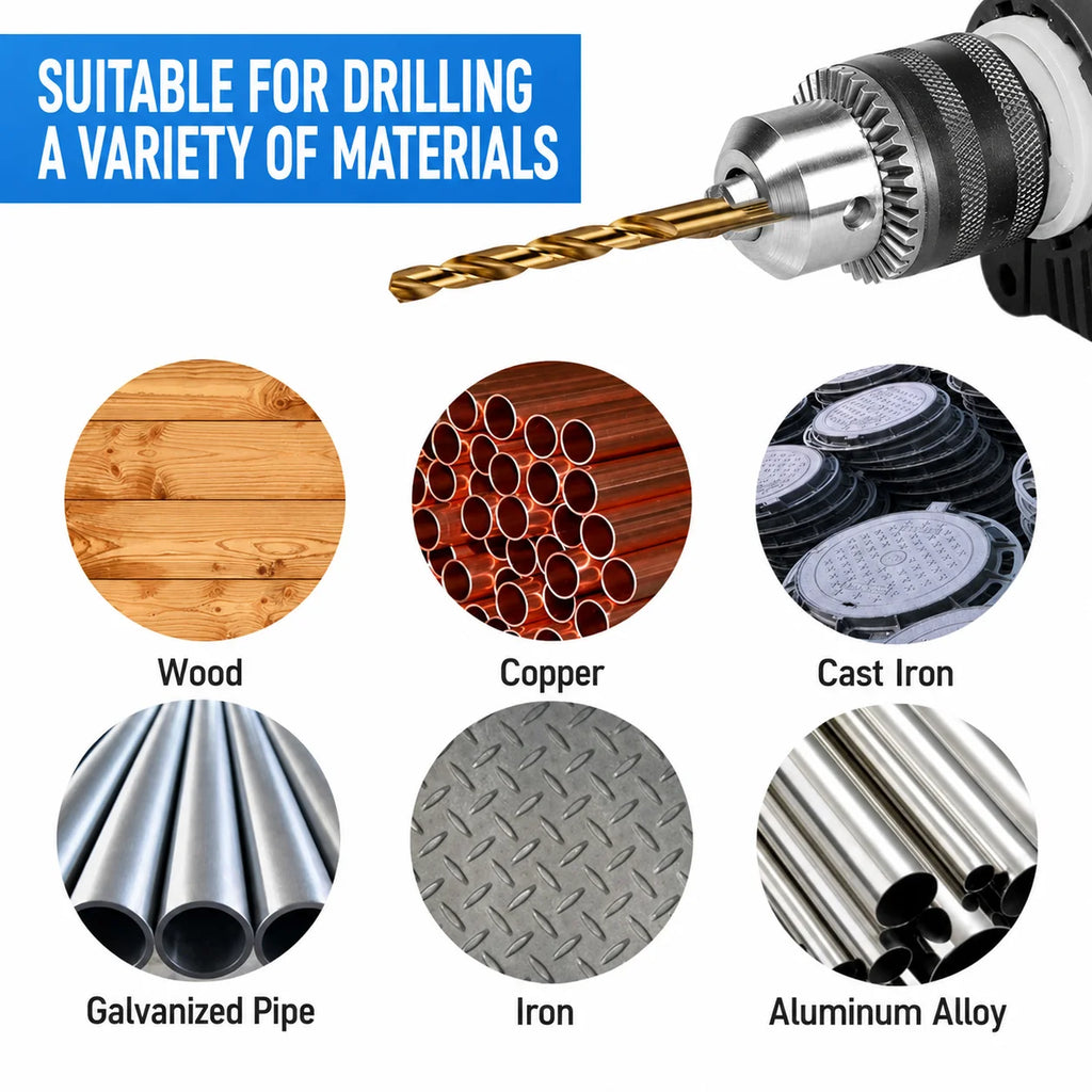 Twist Drill Bit Set Metal Wood Masonry Concrete Cement Brick Power Drill Bits Full Kit Socket Drill Accessories for Construction